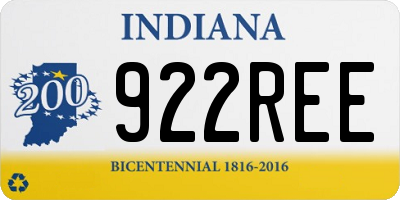 IN license plate 922REE
