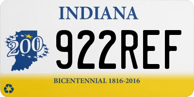 IN license plate 922REF