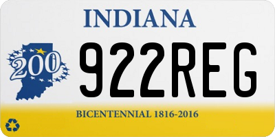 IN license plate 922REG