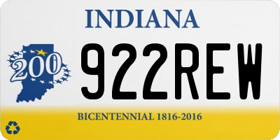 IN license plate 922REW