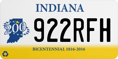 IN license plate 922RFH
