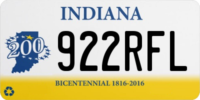 IN license plate 922RFL