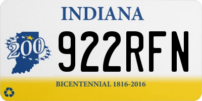 IN license plate 922RFN
