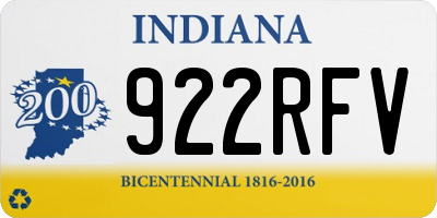 IN license plate 922RFV