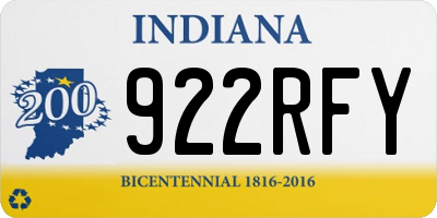 IN license plate 922RFY