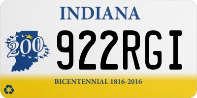 IN license plate 922RGI