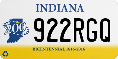 IN license plate 922RGQ