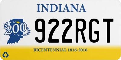 IN license plate 922RGT