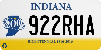 IN license plate 922RHA