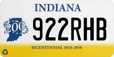 IN license plate 922RHB