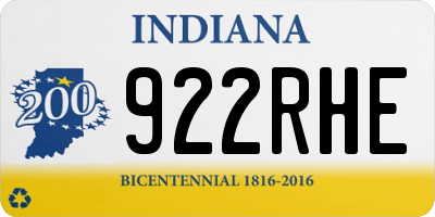 IN license plate 922RHE