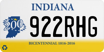 IN license plate 922RHG