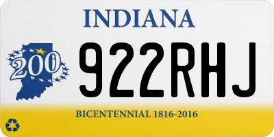 IN license plate 922RHJ