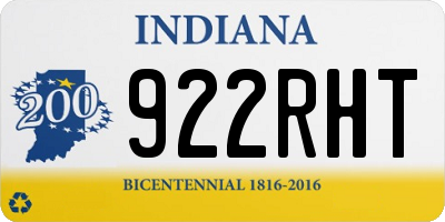 IN license plate 922RHT