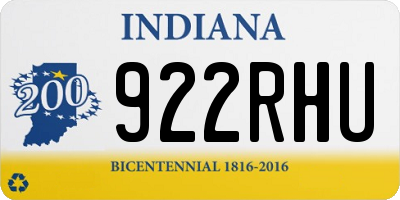IN license plate 922RHU