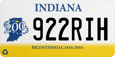 IN license plate 922RIH