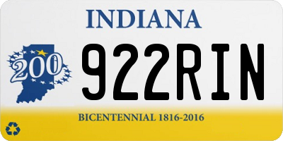 IN license plate 922RIN