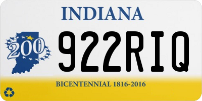 IN license plate 922RIQ