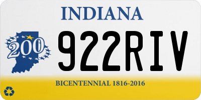 IN license plate 922RIV