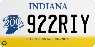 IN license plate 922RIY