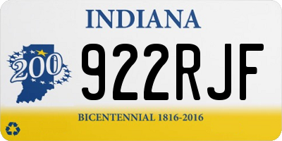 IN license plate 922RJF