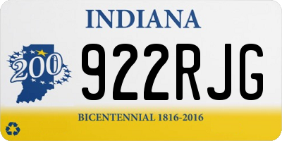 IN license plate 922RJG