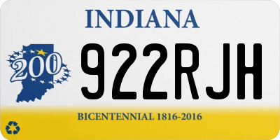 IN license plate 922RJH