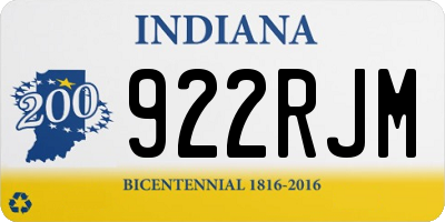IN license plate 922RJM
