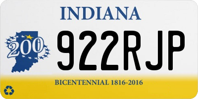 IN license plate 922RJP