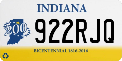 IN license plate 922RJQ
