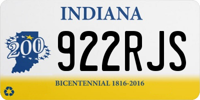 IN license plate 922RJS