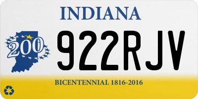 IN license plate 922RJV