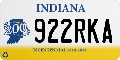 IN license plate 922RKA