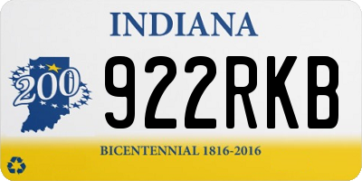 IN license plate 922RKB
