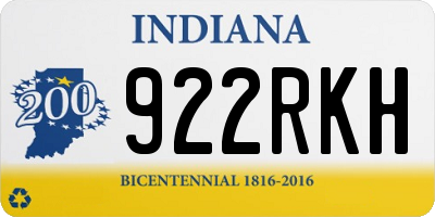 IN license plate 922RKH