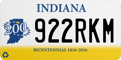 IN license plate 922RKM