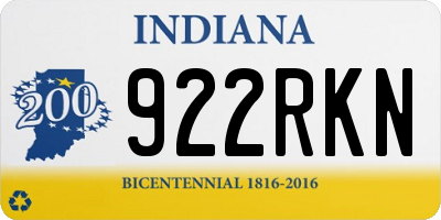 IN license plate 922RKN