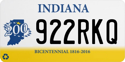 IN license plate 922RKQ