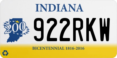 IN license plate 922RKW