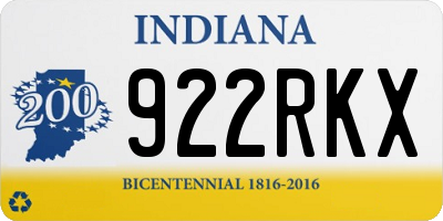 IN license plate 922RKX