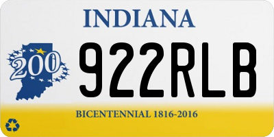 IN license plate 922RLB