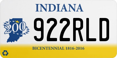 IN license plate 922RLD