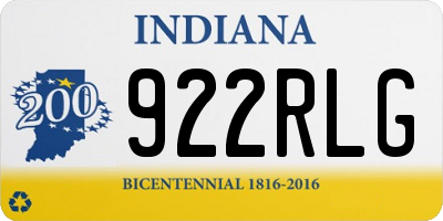 IN license plate 922RLG