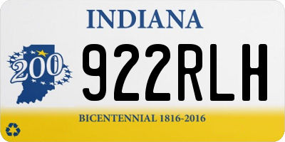 IN license plate 922RLH