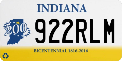 IN license plate 922RLM