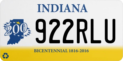 IN license plate 922RLU