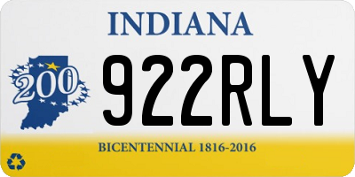IN license plate 922RLY
