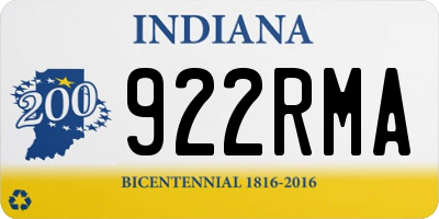 IN license plate 922RMA