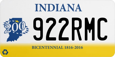 IN license plate 922RMC