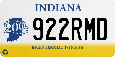 IN license plate 922RMD